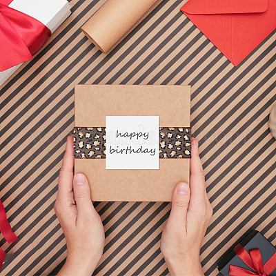 8 ярд односторонней полиэфирной ленты с леопардовым принтом OCOR-WH0085-35-1