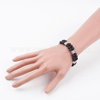 Бусы из натуральной лавы BJEW-JB03300-01-1