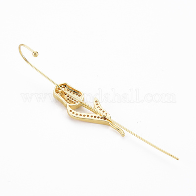 Серьга-гвоздик с цветком тюльпана EJEW-N099-008-NF-1