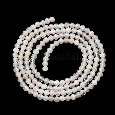 Натуральный белый лунный камень бисер пряди G-D340-A05-2mm-1