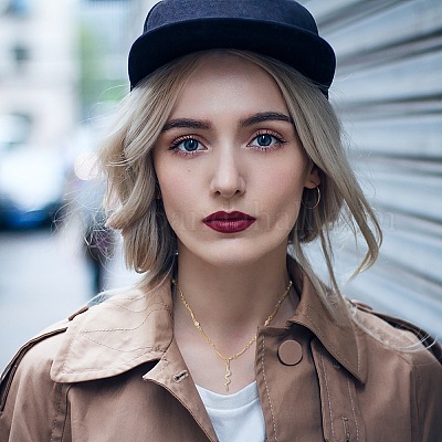 Ожерелья с подвеской из змеиной латуни с микропаве и кубическим цирконием NJEW-PH01396-1