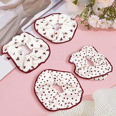 6 шт. 3-х цветные тканевые эластичные резинки для волос для девочек или женщин OHAR-GO0001-13-1