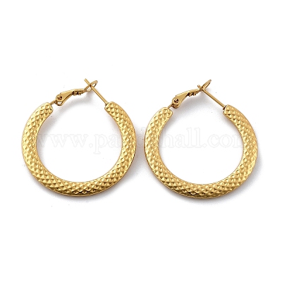 201 серьги-кольца из нержавеющей стали EJEW-P304-10G-1