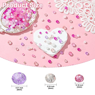 1000 шт. 3 вида стеклянных бусин-ронделей GLAA-CJC0009-09D-1