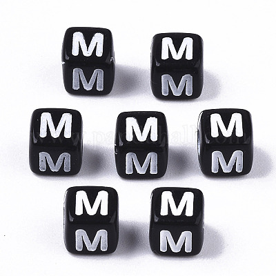 Непрозрачные акриловые бусины X-SACR-N002-01M-1