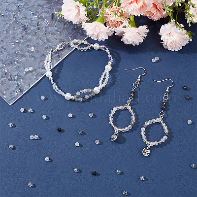 2 нити бусин из натурального рутилированного кварца G-NB0005-06-1