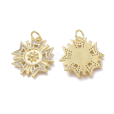 Кулон из латуни с микропаве ZIRC-Q023-11G-1