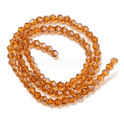 Прозрачные стеклянные бусины гальваническим пряди GLAA-F029-4mm-C28-1