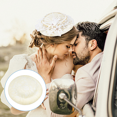 Круглая шляпа-фантаст из искусственной конопли для шляпной мастерской AJEW-WH0472-45B-01-1