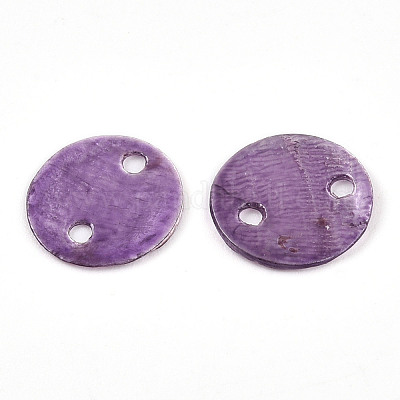 Окрашенные распылением натуральные подвески с соединителем оболочки Capiz SSHEL-N039-03B-1