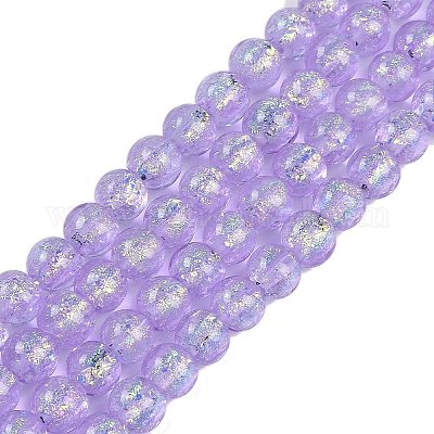 Нити из фольгированных бусин лэмпворк ручной работы FOIL-K003-06A-1