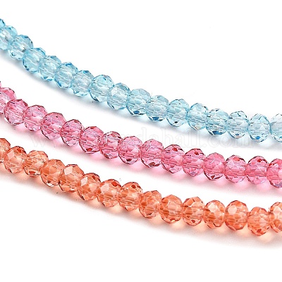 Прозрачные окрашенные стеклянные бусины X1-DGLA-A034-T2mm-A11-1