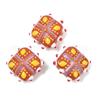 Стеклянные бусины из искусственного нефрита GLAA-L051-03E-1