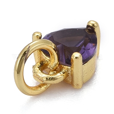 Латунные микро проложить кубического циркония подвески X-KK-P192-08-G03-1