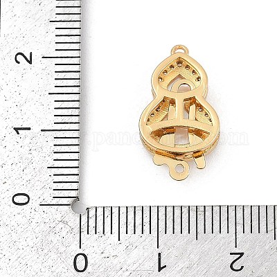 Тыква латунные микропаве прозрачные кубические цирконии застежки-коробочки KK-U051-01G-05-1