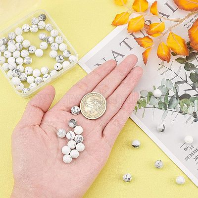 Природные Говлит бисер нитей G-OC0001-51-1