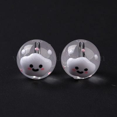 Прозрачные стеклянные бусины LAMP-B021-03B-11-1