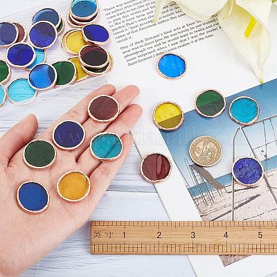 36 шт. 6-х цветная стеклянная мозаичная плитка DIY-OC0009-46-1