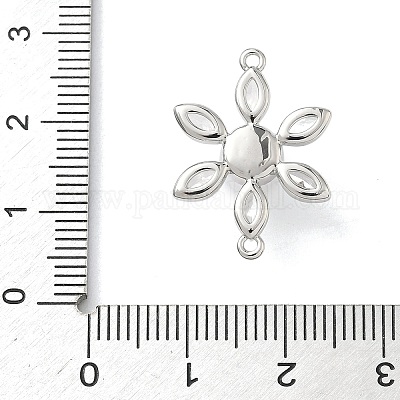 Шармы-соединители из латуни с паве из кубического циркония KK-P342-04P-1