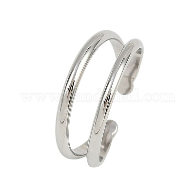 Регулируемые открытые манжеты из нержавеющей стали 304 для женщин RJEW-K301-05P-1