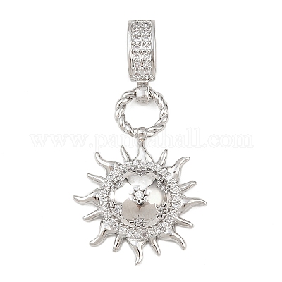 Латунные микро проложить кубического циркония подвески KK-H518-01A-P-1