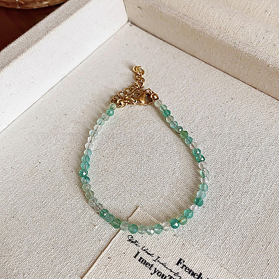 Браслеты из натурального амазонита с круглыми бусинами для женщин PB7949-2-1