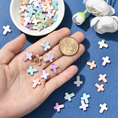 60шт натуральные пресноводные бусины из ракушек SSHEL-SC0001-40-1