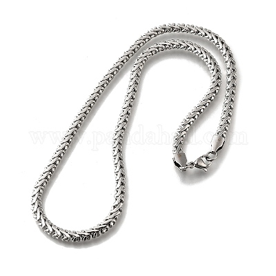 5 мм цепочка из нержавеющей стали 304 пшеничного цвета для мужчин STAS-V011-02P-1