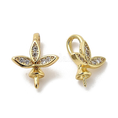 Стойка покрытие латунь микропаве кубический цирконий штифты скобы KK-S397-10G-1