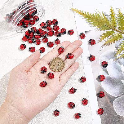 Бусы лэмпворк ручной работы LAMP-OC0001-08-1