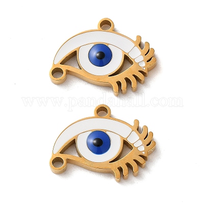 Эмалевые подвески из нержавеющей стали 304 от сглаза STAS-B100-02G-01-1