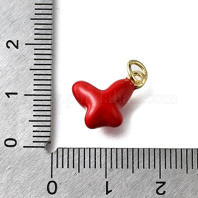 Латунные подвески из красной эмали KK-Z102-23G-03-1