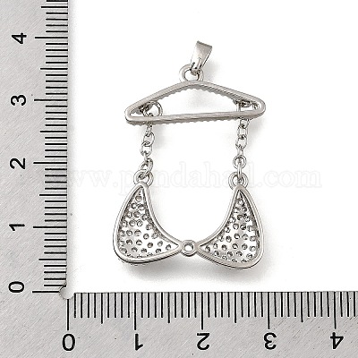 Латунные микро проложить кубического циркония подвески KK-P336-03B-P-1