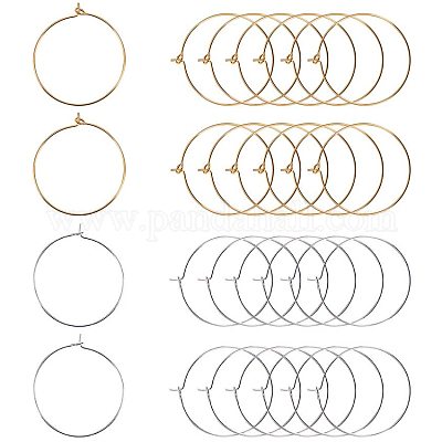 Латунь бокал очарование кольца серьги обруча KK-PH0028-01M-1