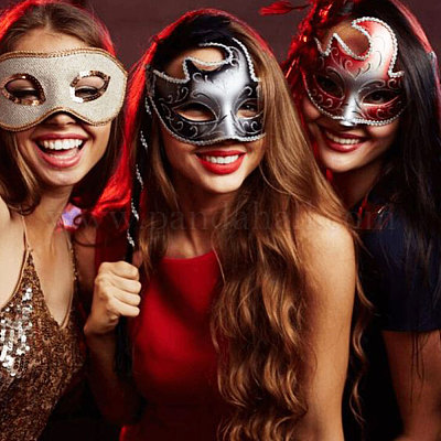 Бумажные маски для лица&nbsp;AJEW-CJ0004-06-1