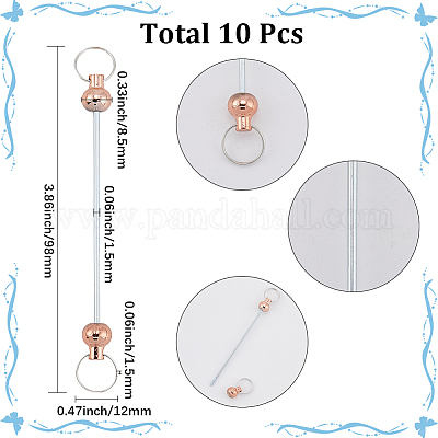 10 шт. брелок для ключей из сплава с бусинами для изготовления ювелирных изделий своими руками FIND-SC0014-33A-1