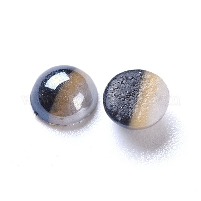 Непрозрачные стеклянные кабошоны GGLA-S038-10B-4mm-1