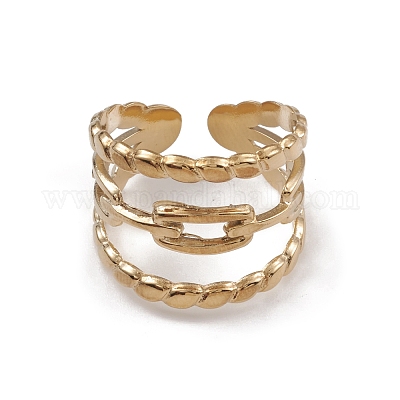 Ионное покрытие (ip) манжетные кольца из нержавеющей стали 304 RJEW-G285-39G-1