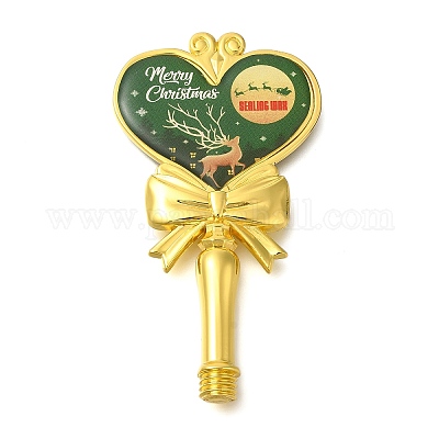 Ручки для штампа из латуни и воска с принтом рождественского оленя AJEW-A058-02A-1