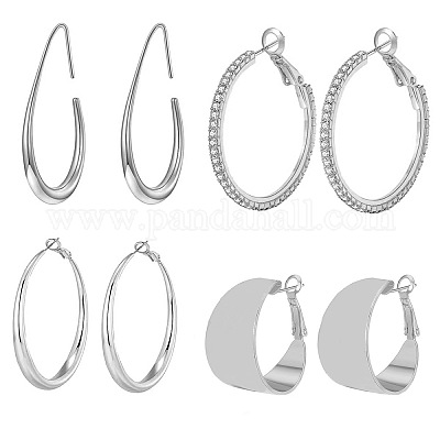 Комплект из 4 пары серег-капель и колец из латуни FS-WG1287F-10-1