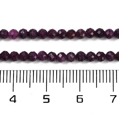 Натуральные рубиновые бисерные пряди G-P553-G01-02-1