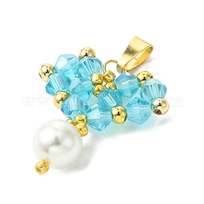 Бусины из ракушек и жемчуга стеклянные подвески PALLOY-MZ00432-03-1