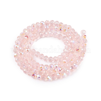 Стеклянные бусины с гальваническим покрытием  EGLA-A044-T3mm-L22-1