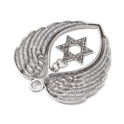 6 шт. 6 стиля крыла тибетский стиль сплав большие подвески HJEW-JM02311-1