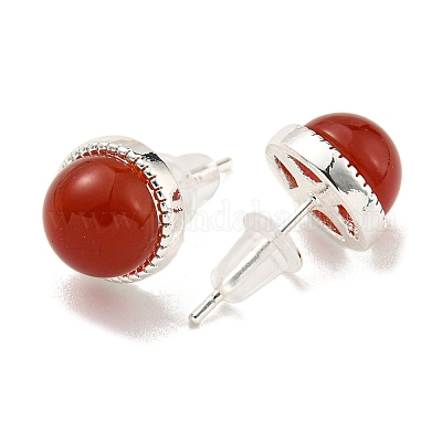 Серьги из натурального агата EJEW-M252-02P-01-1