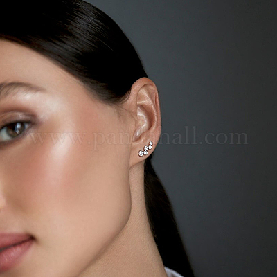 925 плоская круглая серьга-гвоздик из стерлингового серебра NR8615-1