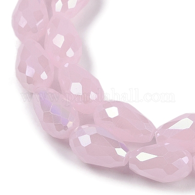 Непрозрачные однотонные гальванические стеклянные бусины EGLA-N013-J4mm-B01-1