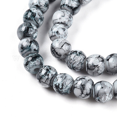 Выпечка окрашенные стеклянные бусины пряди X1-DGLA-N003-6mm-A06-1