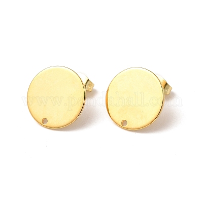 201 фурнитура для сережек-гвоздиков из нержавеющей стали STAS-D244-25G-C-1