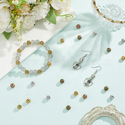 100 шт. 4-х цветные бусины из цинкового сплава FIND-PA0001-16-1